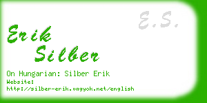 erik silber business card